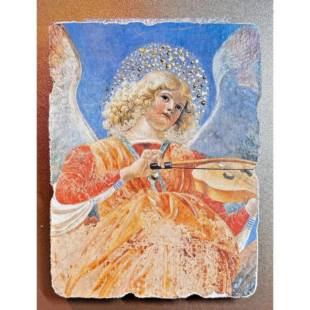 Bottega Artigiana Tifernate Fresco Melozzo da Forli Angel 2011 Box COA Gold Leaf